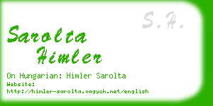 sarolta himler business card
